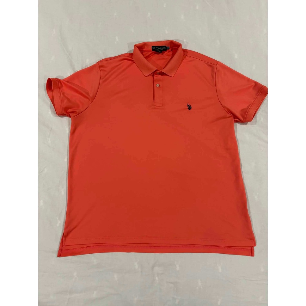US Polo Assn Mens Coral Short Sleeve Polo Shirt Embroidered‎ Logo Size XXL